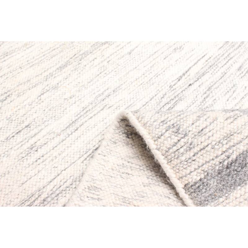 ECARPETGALLERY Flat-Weave Ankara FW Cream Wool Kilim - 5'3 x 7'5