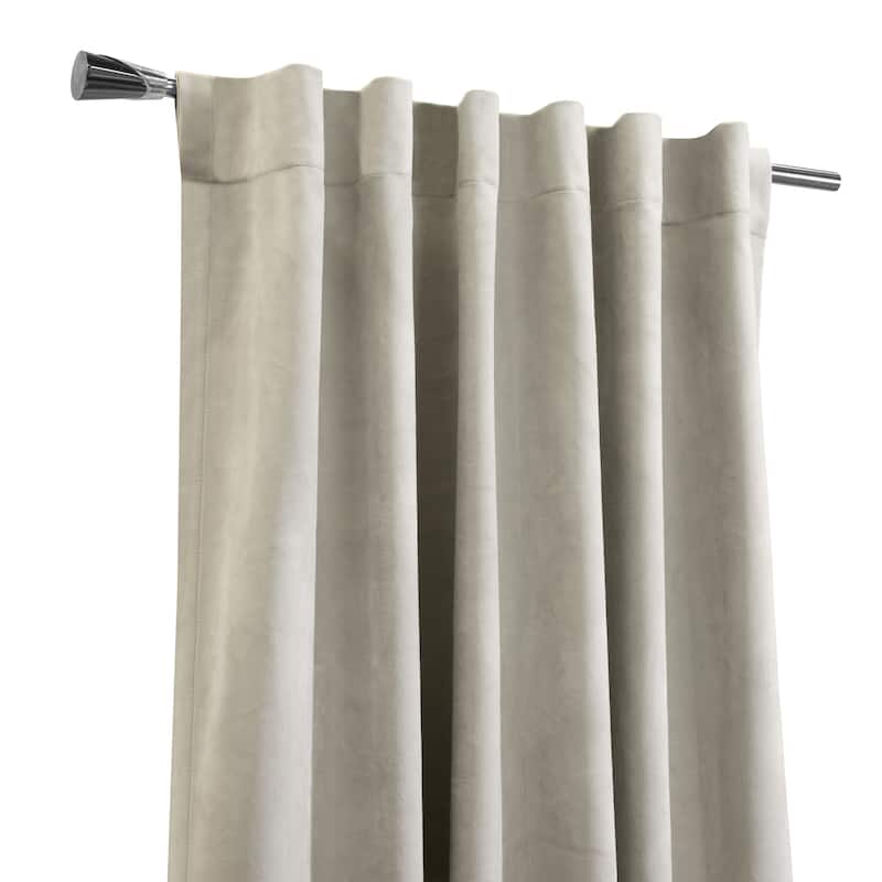 Scala Room Darkening Velvet Dual Header Curtain Panel