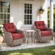 Option Grey Wicker / Red Cusion