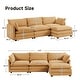 preview thumbnail 101 of 150, Corduroy Sectional Sofa with Removable Ottomans & Ultra-soft Cushions for Living Room & Bedroom
