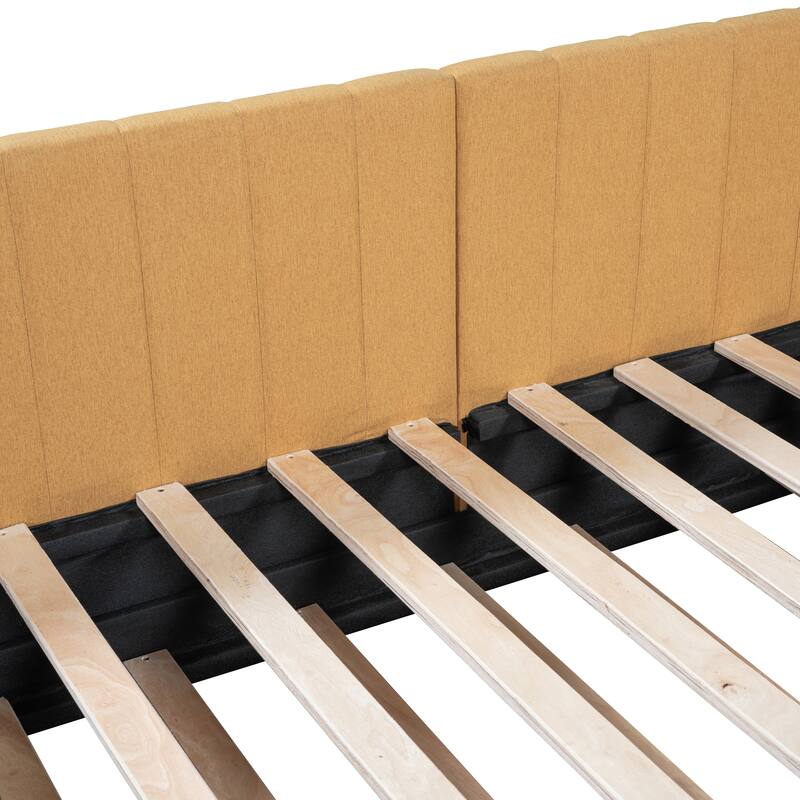 Twin Daybed Slat Sofa Bed with Trundle