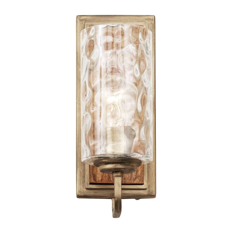 Hammer Time 1-Light Flush Glass Shaded Wall Sconce