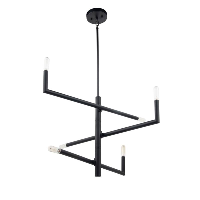Brio Lighting Optical 6 Light Adjustable Chandelier