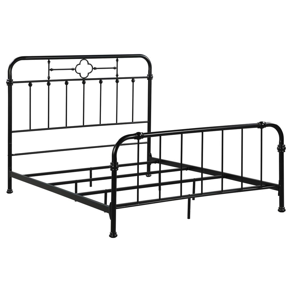 Packlan Transitional Metal Open Frame Bed Matte Black