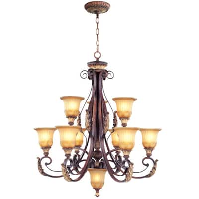 Livex Lighting Villa Verona 9 Light 2 Tier Chandelier