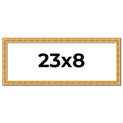 23x8 Frame Gold Real Wood Picture Frame Width 1 inches | Interior