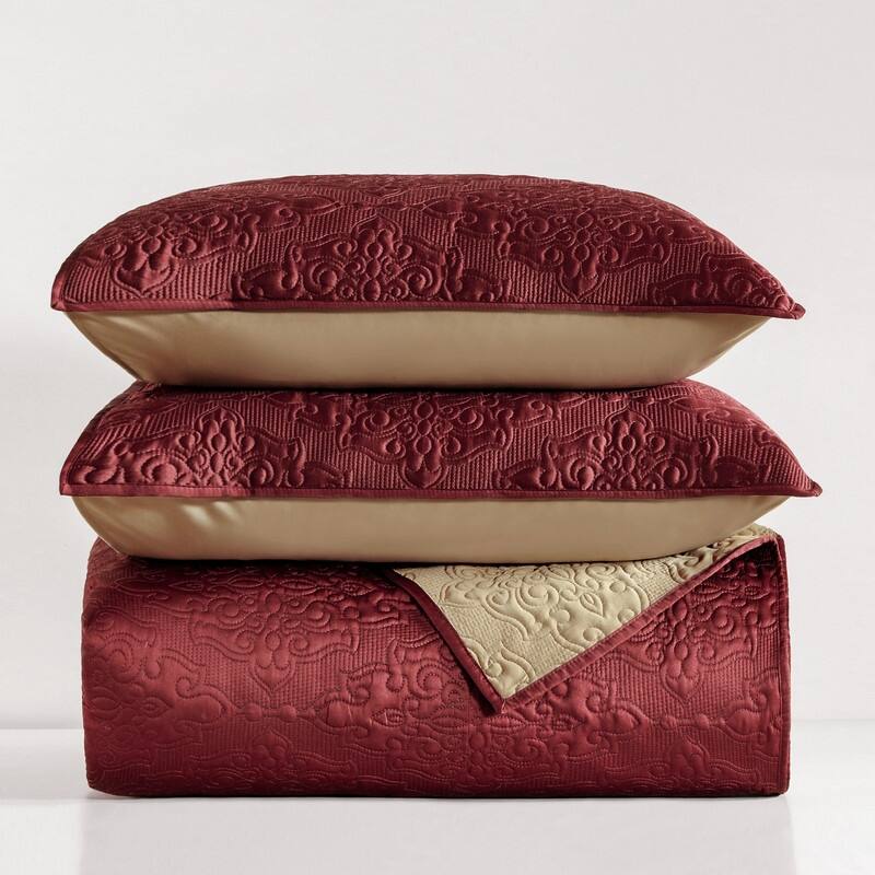 Wonderful Satin Quilt Set Cooling 5-Piece Bedding Set for Summer