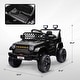 preview thumbnail 4 of 25, Qaba 12V Ride On Truck, Battery Powered Kids Electric Car with Spring Suspension, Remote, LED Headlights, Horn, USB Music