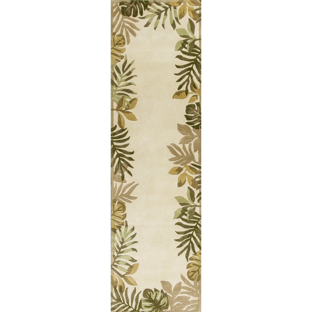 Domani Camila Casual Ivory Tropics Hand-tufted Wool Area Rug