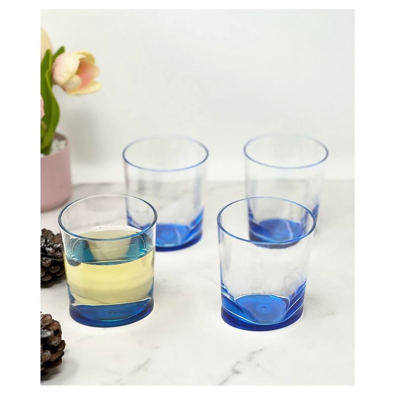 Oval Halo Acrylic Glasses Drinking Set of 4
