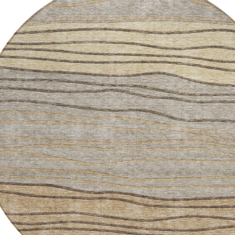 HomeRoots Striped Transitional Rectangle Outdoor Rug