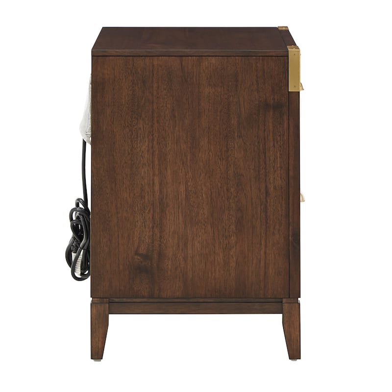 Khourush 26" Wide 2 - Drawer Campaign Nightstand by iNSPIRE Q Modern