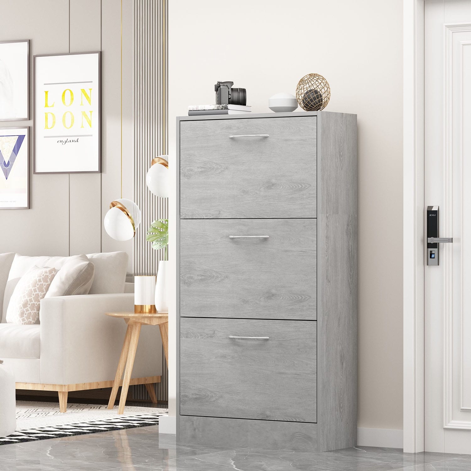 High gloss discount shoe storage