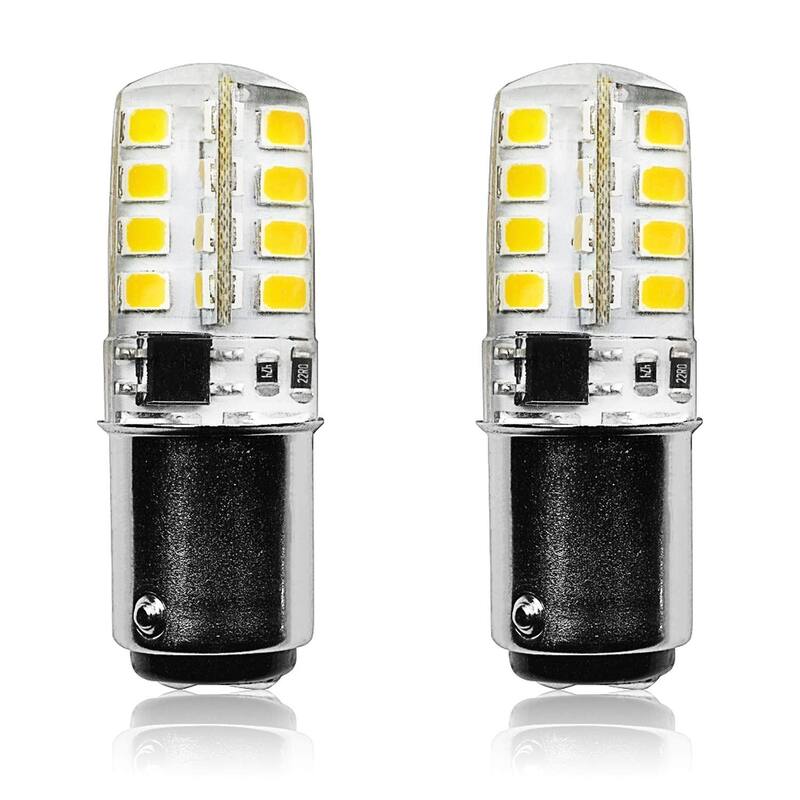 Luxrite BA15D LED Bulb, 3W 120V, 40W Equivalent, Double Contact Bayonet Light Bulb, Warm White, 200 Lumens (2-Pack) - 2700K (Warm White)