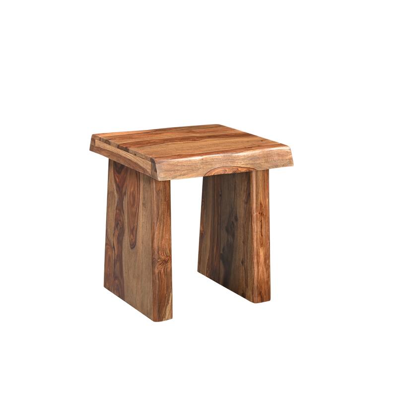 Avenue Live Edge Solid Sheesham Wood 3-Piece Living Room Table Set