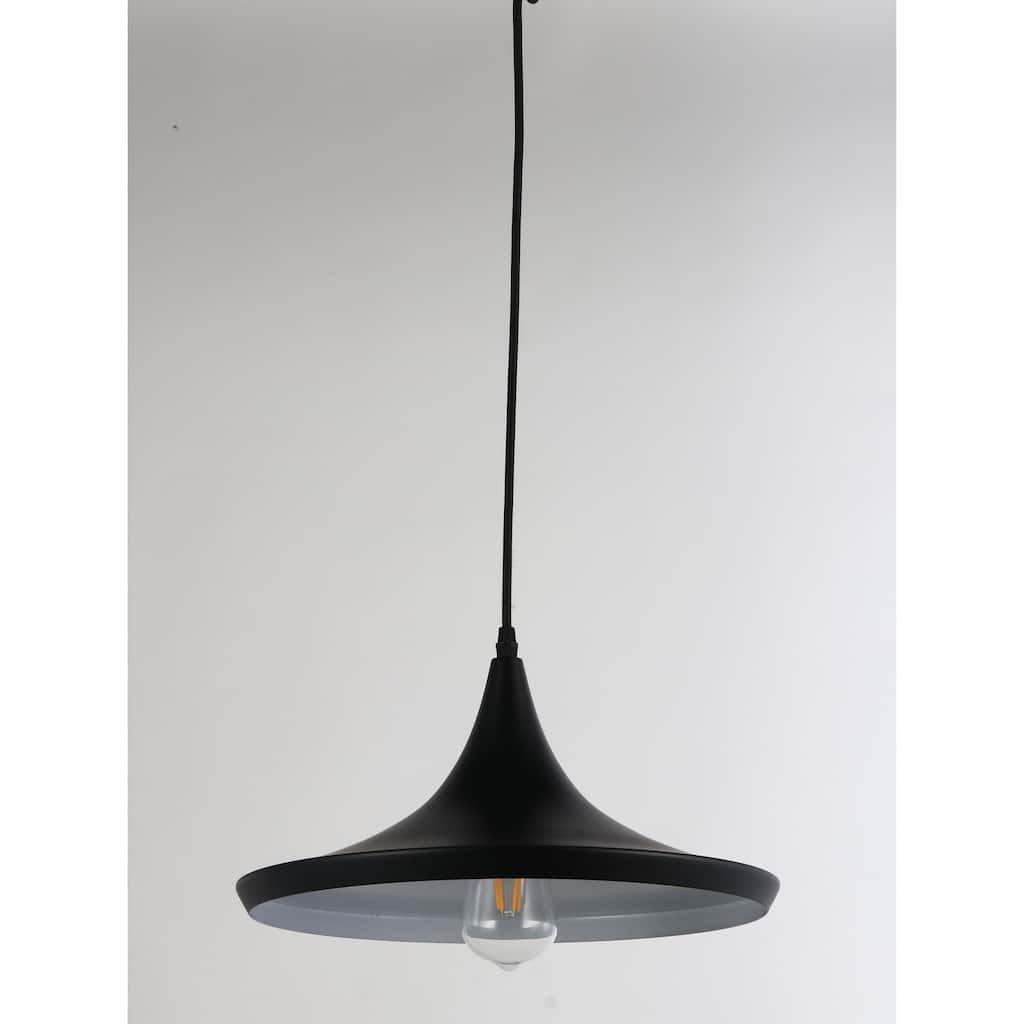 Modern Pendant Light - Black Finish, Adjustable Height, Retro Design for Kitchen, Dining Room, Bedroom - 7