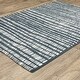 preview thumbnail 3 of 8, Style Haven Genoa Dashed Lines Dark Teal/ Ivory Area Rug