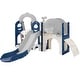 preview thumbnail 15 of 24, Toddler Slide and Swing Set 8 in 1 Grey+Blue