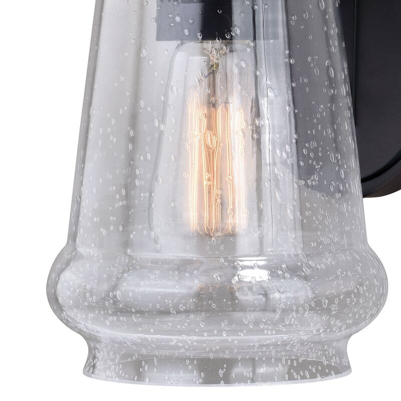 Bridgeport Bronze Motion Sensor Dusk to Dawn Coastal Outdoor Wall Light - 7.75-in W x 14.75-in H x 8.5-in D