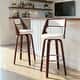 preview thumbnail 1 of 28, Carson Carrington Alingsas 30" Fixed-Height Bar Stool with Bent Wood Legs & Round Footrest (Set of 2)