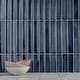 preview thumbnail 24 of 74, The Tile Life Sakura Fluted 4.5 x 9 Glossy Porcelain Wall Tile 4.5 x 4.5 in Sample - Blue Night