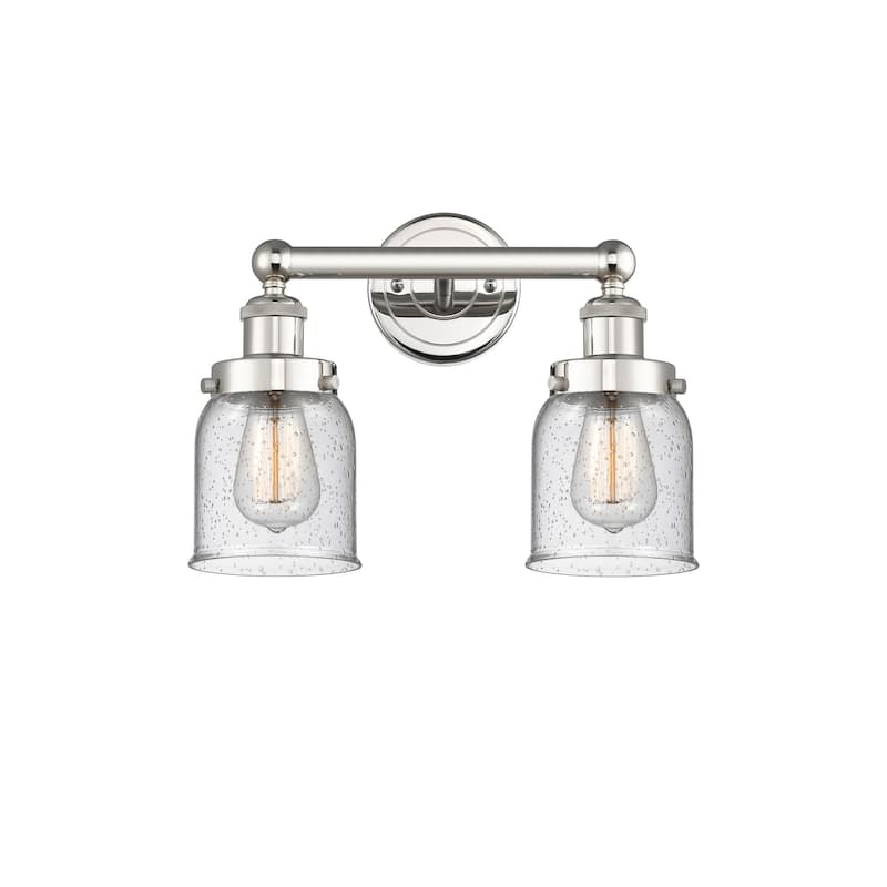 Innovations Lighting 616-2W-10-16 Bell Vanity Bell 2 Light 16" Wide - Polished Nickel / Seedy