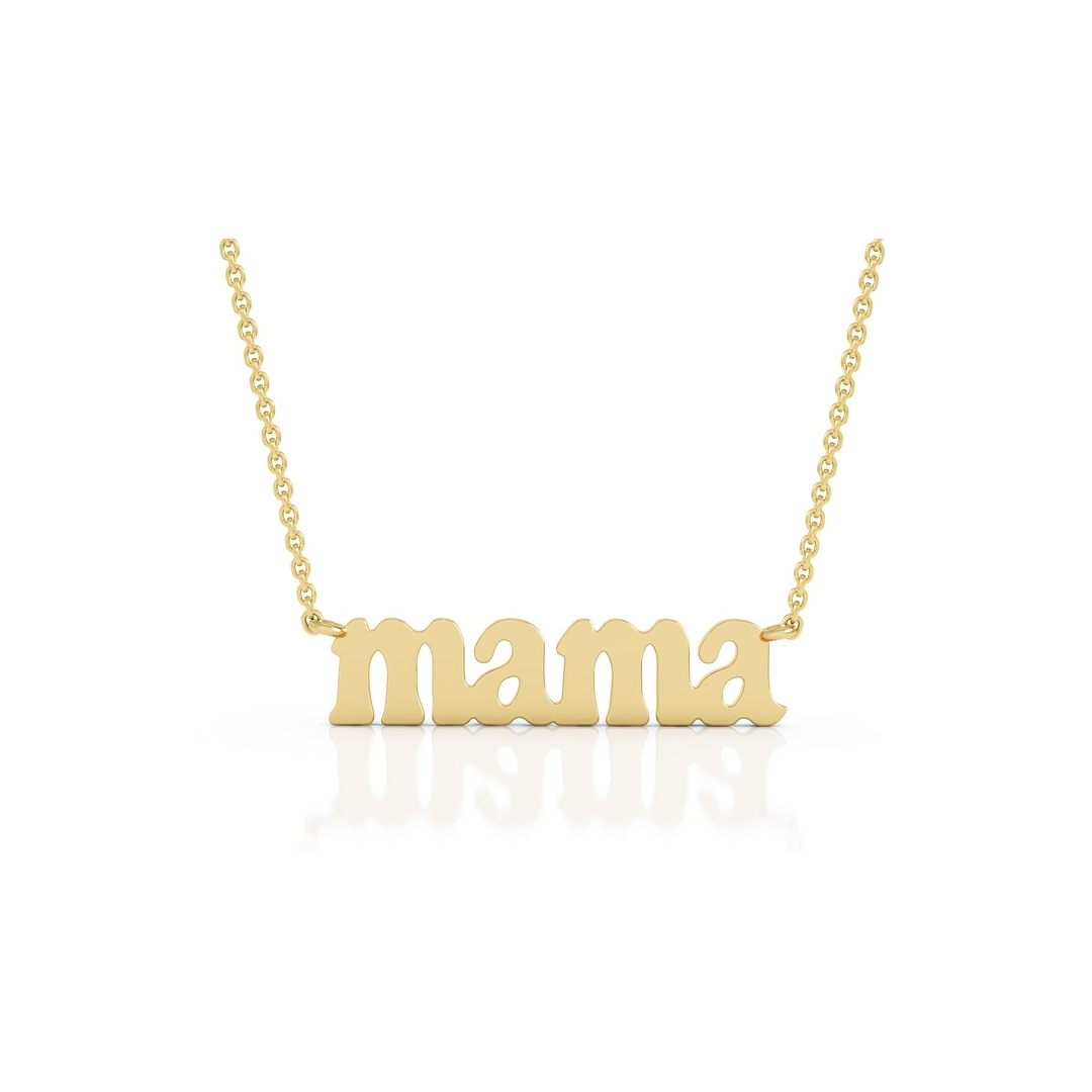 White gold mama necklace top
