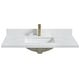 preview thumbnail 22 of 98, Malaga Composite Stone Vanity Top with White Rectangular Sink 43 in. W x 22 in. D - Grain White