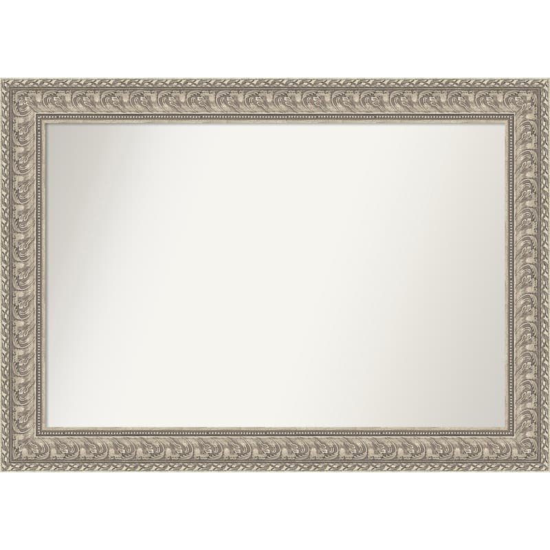 Sydney Silver Non-Beveled Framed Bathroom Vanity Wall Mirror - Sydney Silver