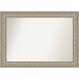 Sydney Silver Non-Beveled Framed Bathroom Vanity Wall Mirror - Sydney Silver