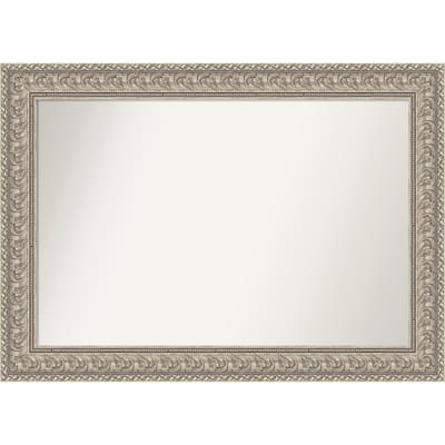 Sydney Silver Non-Beveled Framed Bathroom Vanity Wall Mirror - Sydney Silver