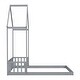 preview thumbnail 9 of 22, Full Roof Framed Headboard Floor Bed