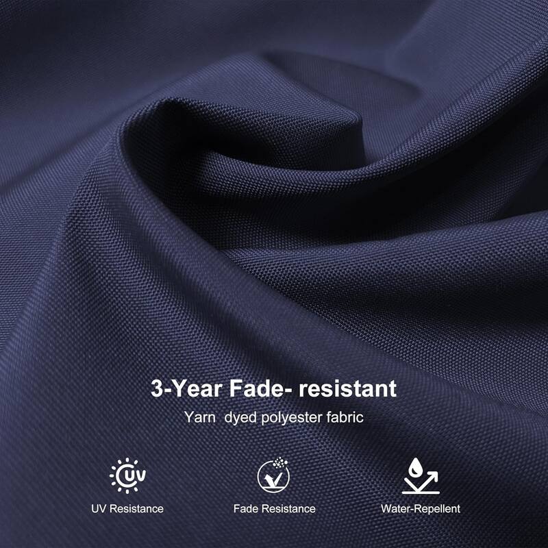 PURPLE LEAF 8 ft White Cantilever Patio Umbrella With Base