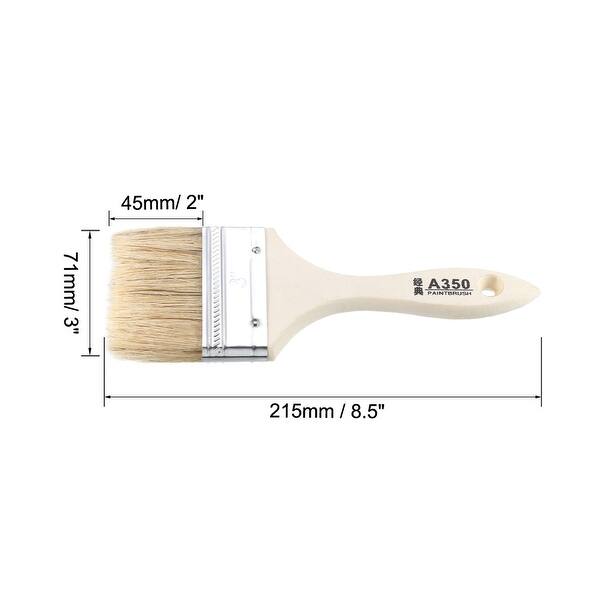 slide 3 of 3, 3 Inch Chip Paint Brush Synthetic Bristle with Wood Handle for Wall - 3" Wood