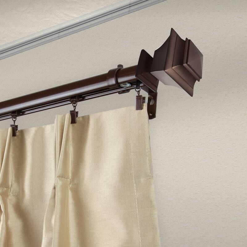 InStyleDesign Schubert Cordless Traverse Rod - 86 to 120 inches - Cocoa
