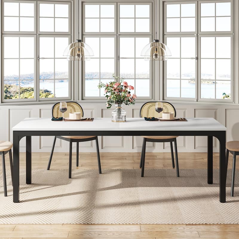 78.7-inch Long Kitchen Dining Table for 6-8