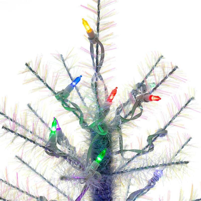 Kurt Adler 4.5-Foot Pre-Lit Multi-LED Glistening Pine Tree - Green