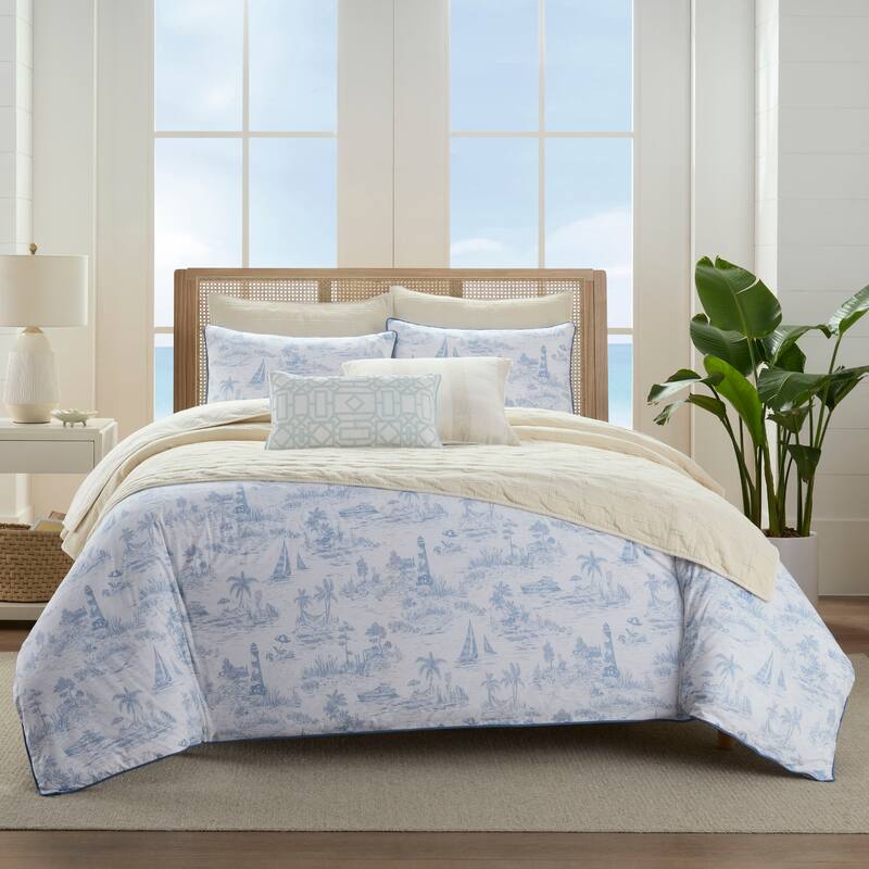 Southern Tide Trellis Square Chambray Decorative Pillow