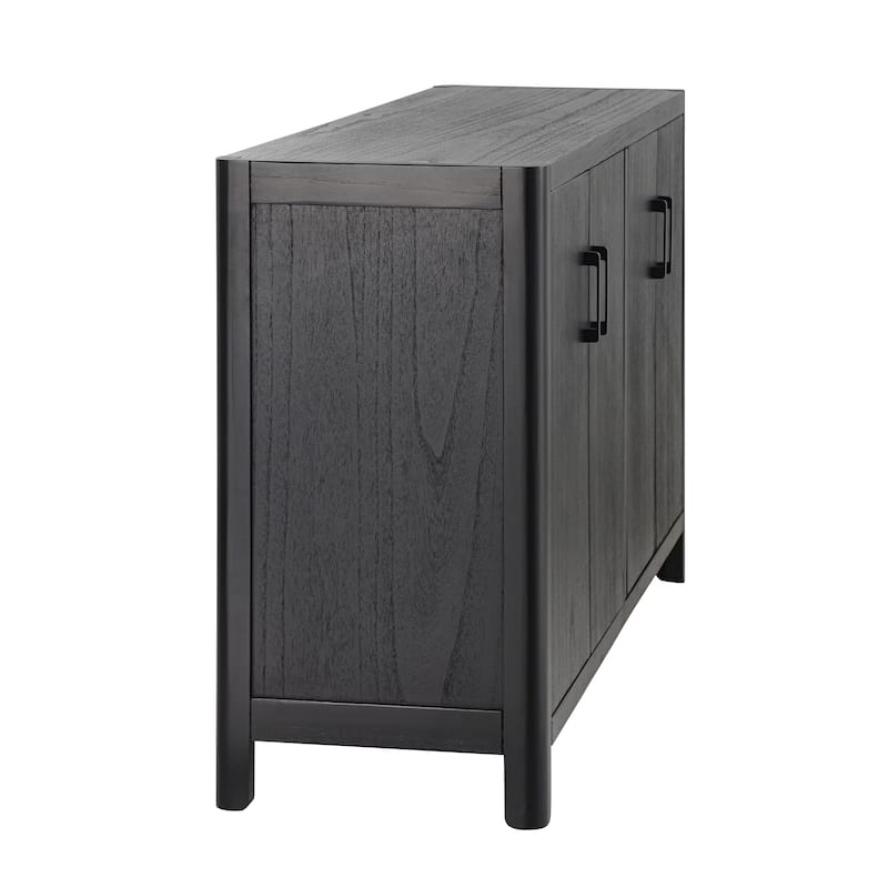 Freestanding Sideboard Buffet Cabinet, Farmhouse Storage Cabinet with 4 Doors and Shelves for Kitchen or Living Room
