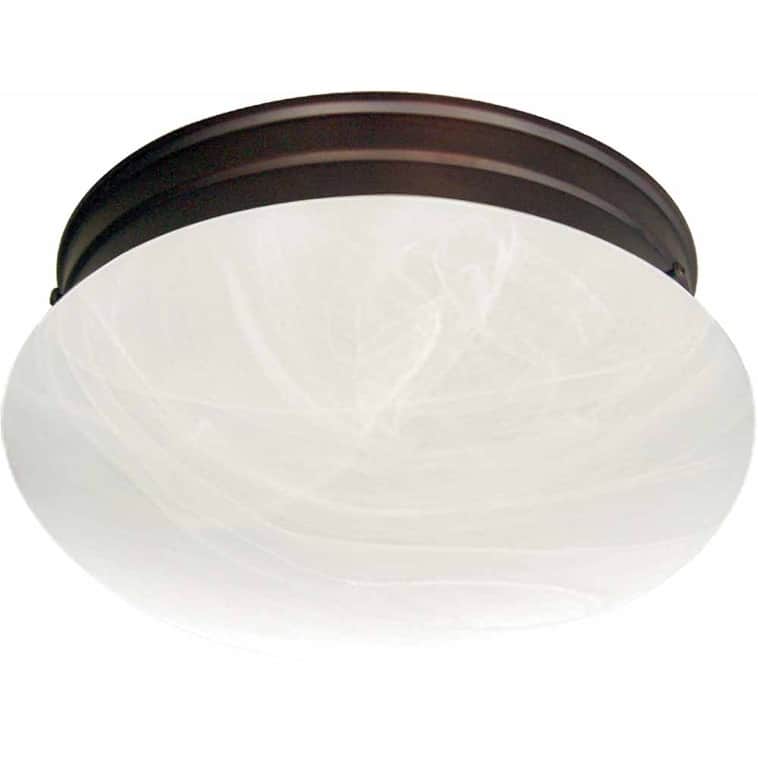 Volume Lighting Marti Single Light 8" Wide Flush Mount Bowl Ceiling - Antique Bronze