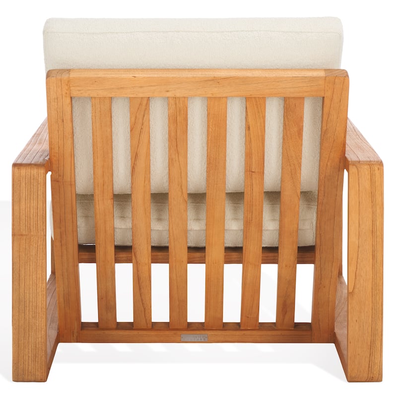 SAFAVIEH Couture Decarlo Boucle Wooden Frame Accent Chair - 30"W x 33"D x 27"H