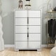preview thumbnail 15 of 28, Furniture of America Erina Modern Glossy 5-Drawer Chest White
