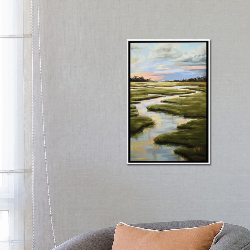 iCanvas "Pastel Marsh II" by April Moffatt Framed Canvas Print