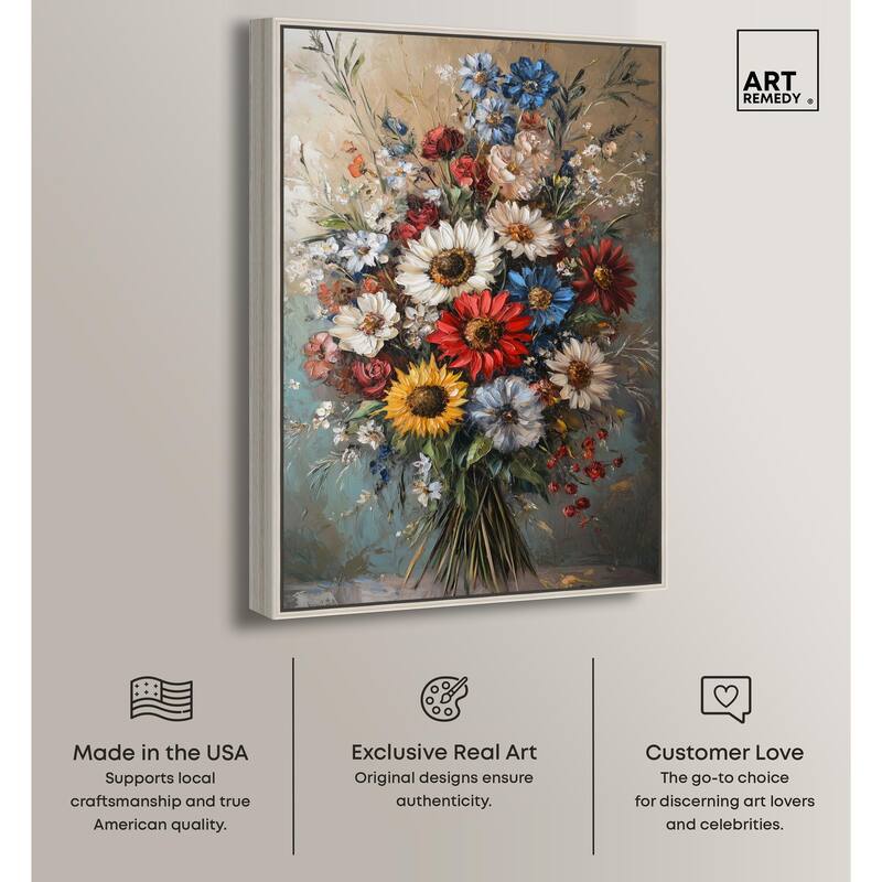Symphony of Flowers I Canvas by Art Remedy