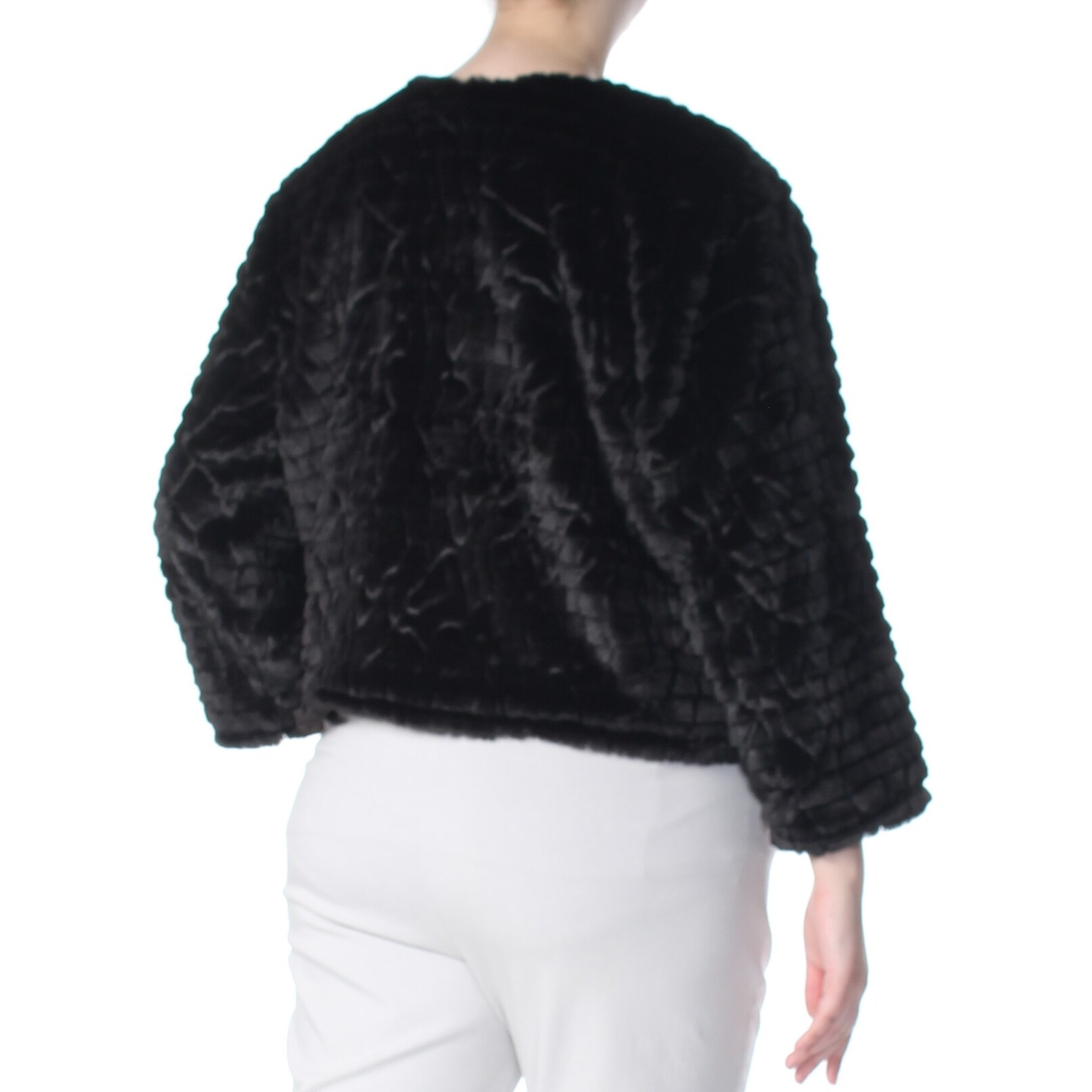 plus size faux fur shrug