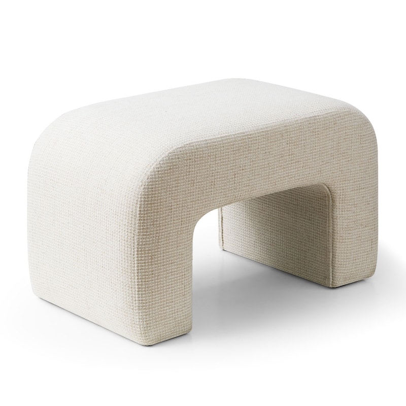 28" Fully Upholstered Small Waterfall Bench