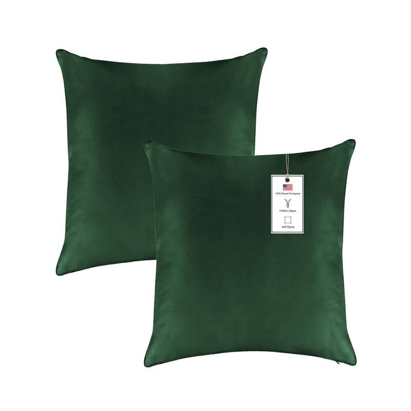 A1HC All-weather Waterproof Outdoor Throw Pillow Covers, Set of 2 - 20x20 Inches - Timber Green