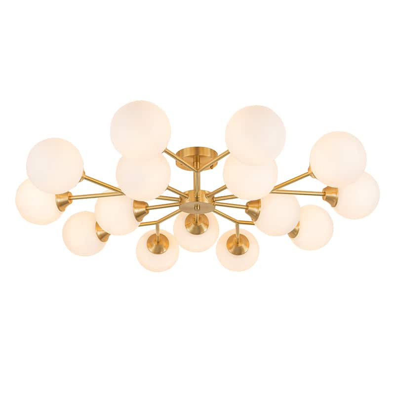 38.5" Mid Century Semi Flush Mount Ceiling Light Modern Sputnik Chandelier - W38.6"