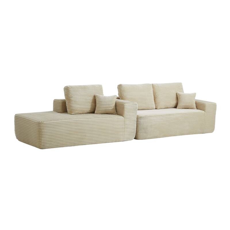 105" Cloud Sectional Couch with L-Shape Chaise,Modern Modular Sofa with Deep Seat, Upholstered Couches