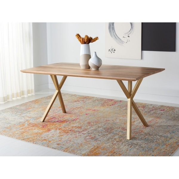 SAFAVIEH Couture Barron Rectangle Dining Table - 68.9" W x 35.4" L x 29.9" H. Opens flyout.